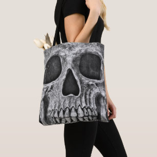 Gothic Skull Black and White Grunge Cool Tasche