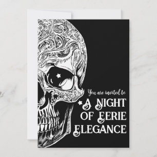 Gothic Skull Cocktail- & Kostümparty-Einladung Einladung