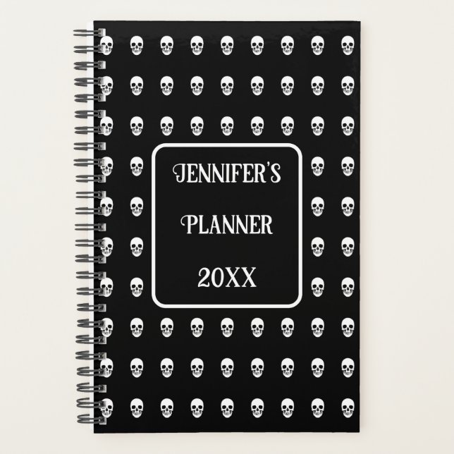 Gothic Skull elegant 2025 Planer (Vorderseite)