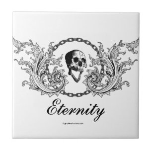 Gothic Skull Eternity Viktorianisch Graveyard Art Fliese