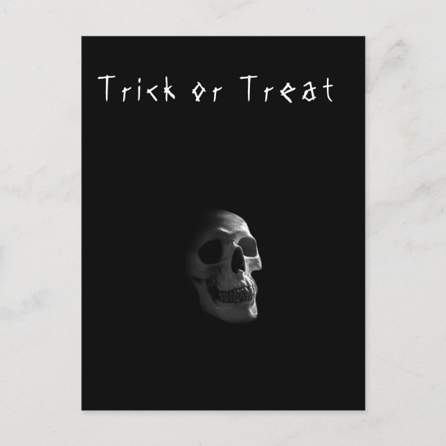 Gothic Skull Horror wird tot Postkarte (Vorderseite)