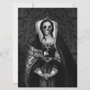 Gothic Skull Lady Einladung