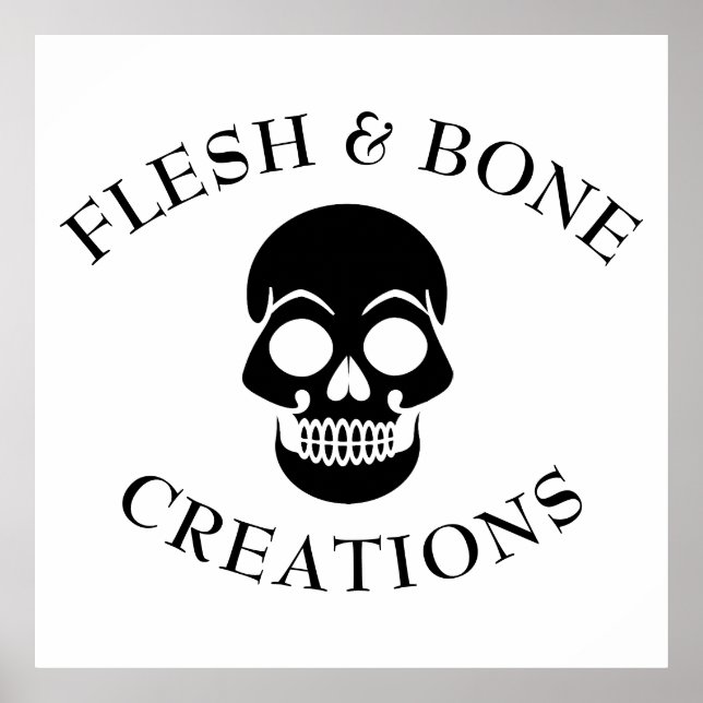 Gothic Skull Logo Generator für kleine Unternehmen Poster (Vorne)