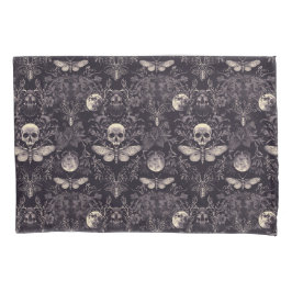 Gothic Skull Moths and Moon Betting Kissenbezug