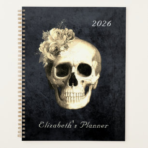 Gothic Skull Personalisiert 2024 Planer