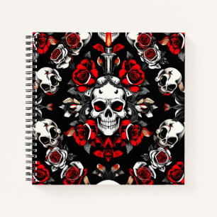 Gothic Skull & Rose - Tag der Toten Notizbuch