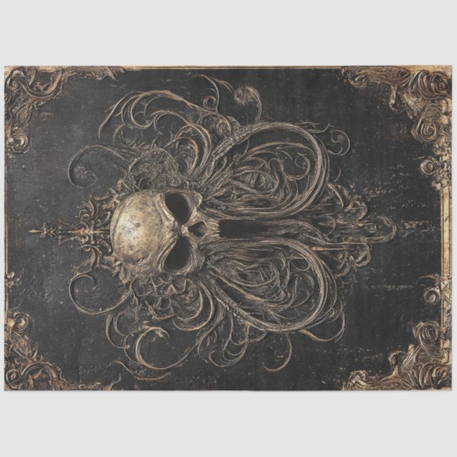 Gothic Skull Seidenpapier (Vorderseite)