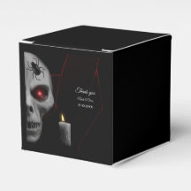 Gothic Skull Spider Candle - Dark Moody Halloween