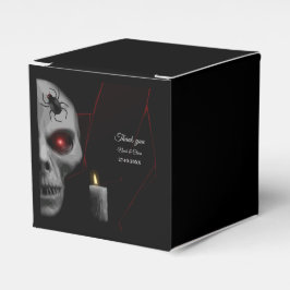 Gothic Skull Spider Candle - Dark Moody Halloween Geschenkschachtel
