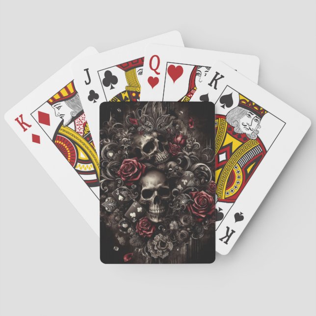 Gothic Skull Spielkarten (Rückseite)