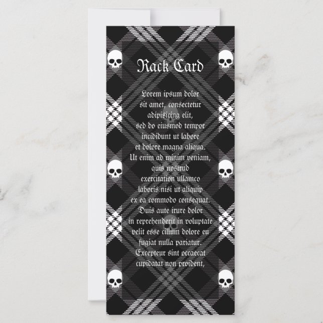 Gothic Skull Tartan Kariert (Vorderseite)