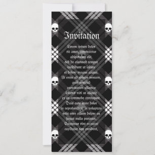 Gothic Skull Tartan Kariert Einladung