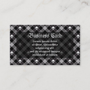 Gothic Skull Tartan Kariert Visitenkarte