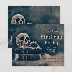 Gothic Skull Vintag Books Budget RIP zu ihren 20er