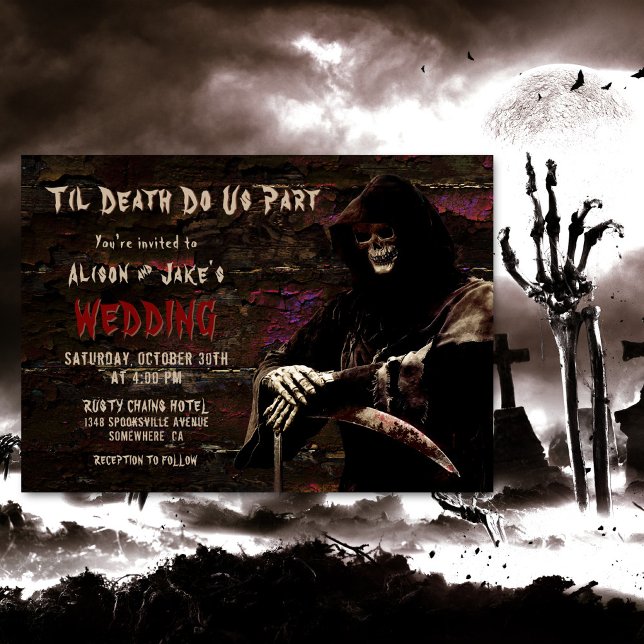 Gothic Skull Wedding Einladung (Von Creator hochgeladen)