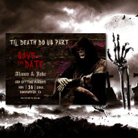 Gothic Skull Wedding rettet das Datum