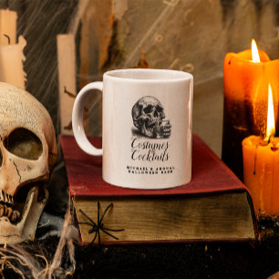 Gothic Skull Whiskey Vintages Halloween-Party Tasse