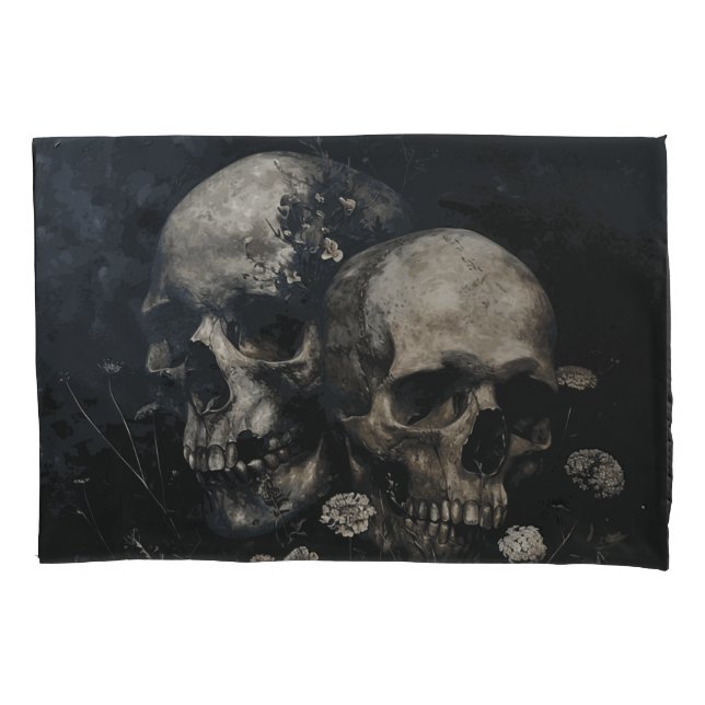 Gothic Skulls Bedding Kissenbezug (Vorderseite)
