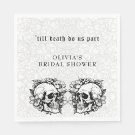 Gothic Skulls bis zum Tode teilen wir Brautparty Serviette