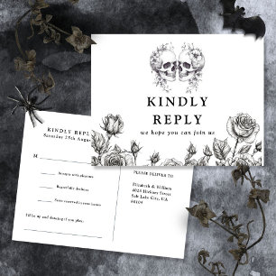 Gothic Skulls Floral Song Anfrage UAWG Postkarte