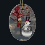 Gothic Snowman Oval Ornament<br><div class="desc">Viele Menschen, die einzigartige Ornamente kaufen und sammeln, finden in ihren Sake-Ornamenten eine besondere Bedeutung. Das Sammeln von Ornamenten ist eine großartige Möglichkeit, sich an Liebende während der Winterferien oder für besondere Veranstaltungen zu erinnern. Ornamente sind Dekorationen, mit denen Weihnachtsbäume, Zuhause, Büros und Außenräume während der Winterferien geschmückt werden. Die...</div>