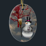 Gothic Snowman Oval Ornament<br><div class="desc">Viele Menschen, die einzigartige Ornamente kaufen und sammeln, finden in ihren Sake-Ornamenten eine besondere Bedeutung. Das Sammeln von Ornamenten ist eine großartige Möglichkeit, sich an Liebende während der Winterferien oder für besondere Veranstaltungen zu erinnern. Ornamente sind Dekorationen, mit denen Weihnachtsbäume, Zuhause, Büros und Außenräume während der Winterferien geschmückt werden. Die...</div>