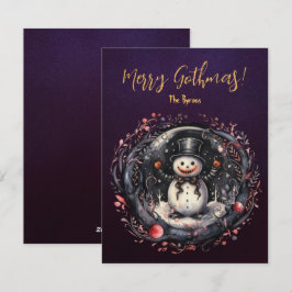 Gothic Snowman Xmas Feiertagskarte