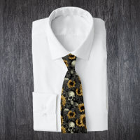 Gothic-Sonnenblumen-Totenkopf-Muster