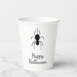 Gothic Spider Halloween-Party Einfach Schwarz-weiß Pappbecher