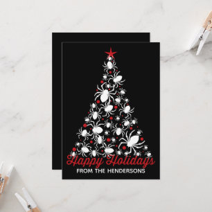 Gothic Spider Holiday Tree Karte