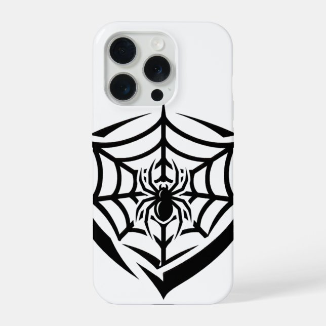 Gothic Spinnennetz iPhone 15 Pro Hülle (Rückseite)