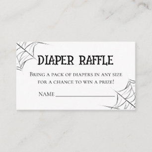Gothic Spinnennetz-Windel-Raffel Baby Shower Einla Begleitkarte