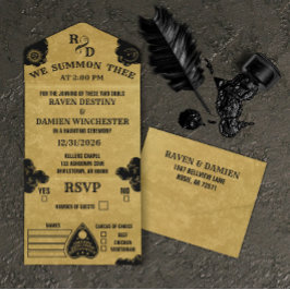 Gothic Spirit Board Fall, Hexenhafte Halloween Hoc All In One Einladung
