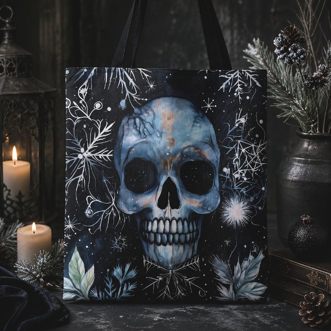 Gothic Spooky Christmas Skull Tasche (Von Creator hochgeladen)