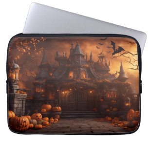 Gothic Spooky Halloween House Beängstigendes Herre Laptopschutzhülle