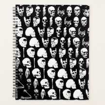 Gothic Spooky Skulls Spiralplaner
