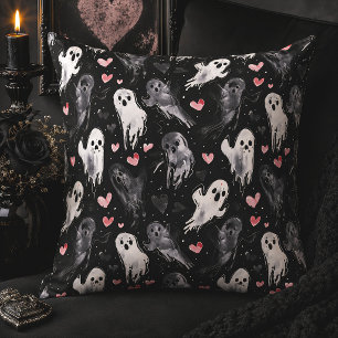 Gothic Spooky Valentine Gespenster mit Herz Kissen