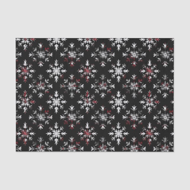 Gothic Spooky Weihnachtsschneeflocken Seidenpapier (Vorderseite)