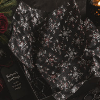 Gothic Spooky Weihnachtsschneeflocken Seidenpapier