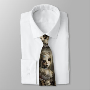Gothic Spuk Doll Halloween Men's 80er Horror Krawatte