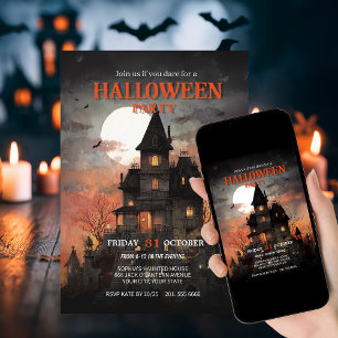 Gothic Spuk House Halloween-Party Einladung