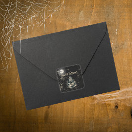 Gothic Spuk House Hexe Halloween-Party Quadratischer Aufkleber