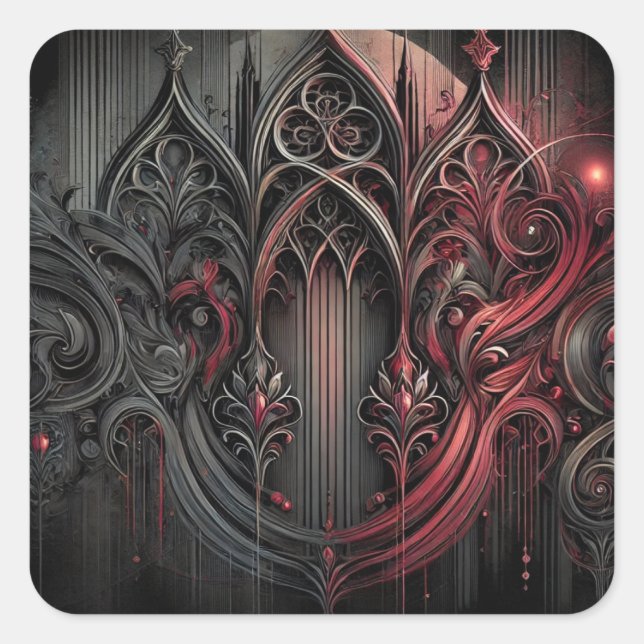Gothic Square Sticker (Vorderseite)