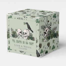 Gothic St. Patricks Day Floral Skull Irish Wedding Geschenkschachtel