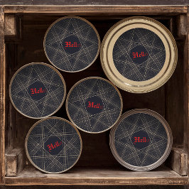 Gothic Star Shape Dark Cool Black Halloween Runder Aufkleber