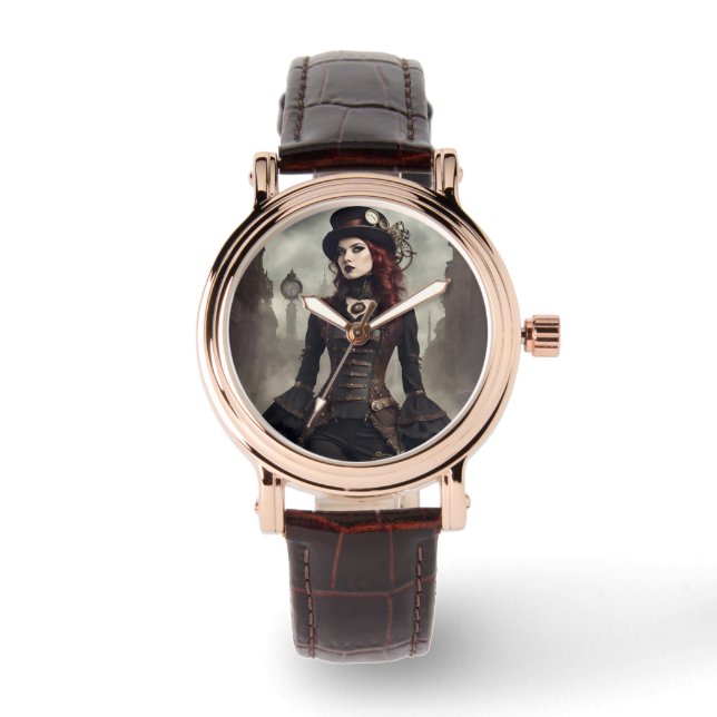 Gothic Steampunk Armbanduhr (Vorderseite)
