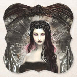 Gothic Steampunk Fallen Angel AI Art Untersetzer