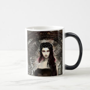 Gothic Steampunk gefallener Engel AI-Kunst Verwandlungstasse