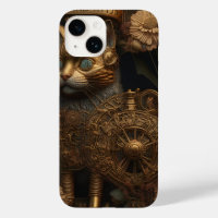 Gothic Steampunk Gold Cat