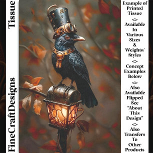 Gothic Steampunk Rabe, Laterne, DC2R Decoupage Seidenpapier